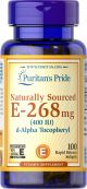 Puritan's Pride Vitamin E-268 400 ie Naturally Sourced 100 softgels 540