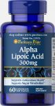 Puritan's Pride Alpha Lipoic Acid 300 mg 60 softgels 13576