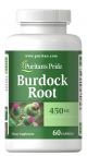 Puritan's Pride Burdock Root 450 mg 60 Capsules 21749