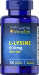 Puritan's Pride L-Lysine 500 mg 100 Capsules 12806