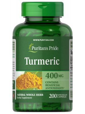 Puritan's Pride Turmeric 400 mg 200 Capsules 524