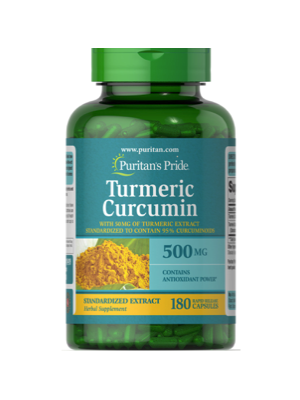 Puritan's Pride Turmeric Curcumin 500 mg 180 Capsules 15419
