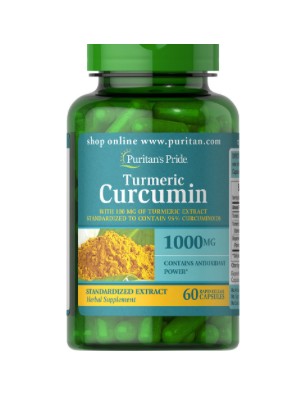 Puritan's Pride Turmeric Curcumin with Bioperine 1000 mg 60 Capsules 78826
