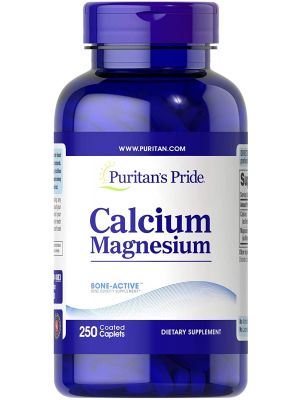 Puritan's Pride Chelated Calcium Magnesium 250 Coated Caplets 4083