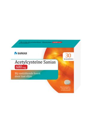 Sanias ACC 600 mg Acetylcysteine 30 Bruistabletten