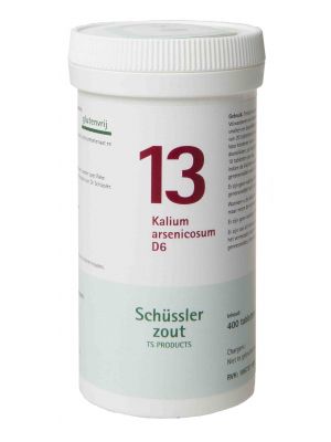 Schussler zout pfluger nr 13 Kalium arsenicosum D6 400 tabletten Glutenvrij