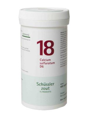 Schussler zout pfluger nr 18 Calcium Sulfuratum D6 400 tabletten Glutenvrij