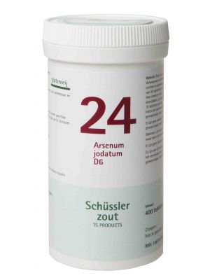 Schussler zout pfluger nr 24 Asenum Jodatum D6 400 tabletten Glutenvrij