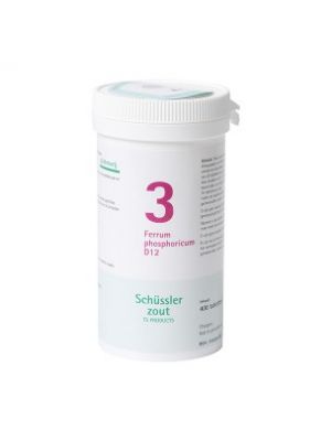 Schussler zout pfluger Nr 3 Ferrum Phosphoricum D12 400 Tabletten Glutenvrij