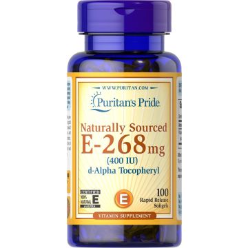 Puritan's Pride Vitamin E-268 400 ie Naturally Sourced 100 softgels 540