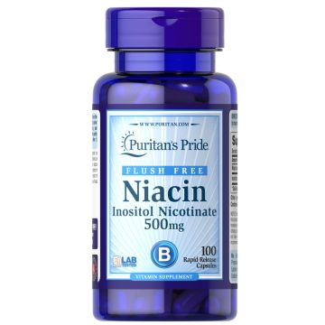 Puritan's Pride Niacin 500 mg Flush Free 100 capsules 1661