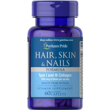 Puritan's Pride Skin Hair and Nails Formula 60 tabletten 7580