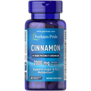 Puritan's Pride Cinnamon Complex met High Potency Chromium 1000 mg 60 Capsules 15061 