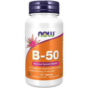 NOW Vitamine B-50 100 tabletten