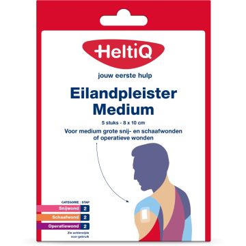 Heltiq Eilandpleister Medium 8 x 10 cm 5 st.
