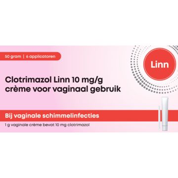 Linn Clotrimazol crème 10mg/g 50 gram 6 applicatoren