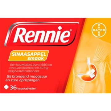 Rennie Sinaasappel 36 kauwtabletten