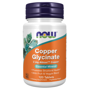 NOW Copper Glycinate 120 tabletten