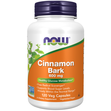 NOW Kaneelschors/Cinnamon 600 mg 120 capsules