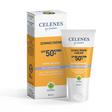 Celenes Zonnebrandcrème SPF50+ droge&gevoelige huid 50 ml
