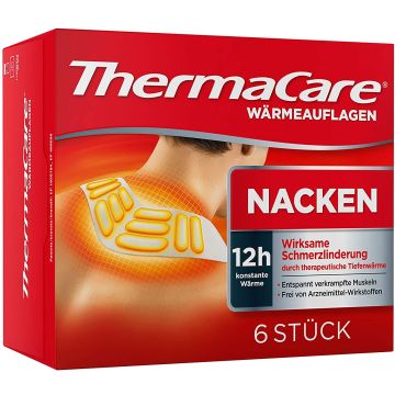 ThermaCare Nackenumschläge - Wärmeumschläge für Schulter & Nacken zur Linderung von Nackenschmerzen - Tiefenwärme zum Entspannen & Lockern der Muskeln - 6 Stück pro Packung