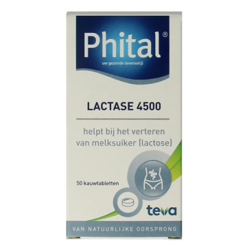 Phital Lactase 4500 50 kauwtabletten Phital Lactase 4500 50 kauwtabletten
