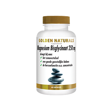  Golden Naturals Magnesium Bisglycinaat 250 mg 60 veganistische capsules