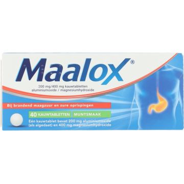 Maalox 40 Kauwtabletten - Muntsmaak