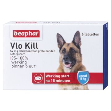 Beaphar Vlo Kill+ voor hond vanaf 11 kg 6 Tabletten