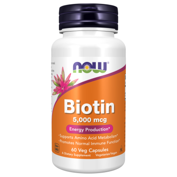 NOW Biotine 5000 mcg 60 capsules