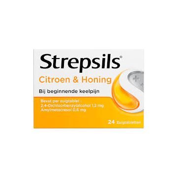 Strepsils Citroen & Honing 24 Zuigtabletten