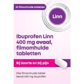 Linn Ibuprofen Ovaal 400 mg 20 Filmomhulde Tabletten