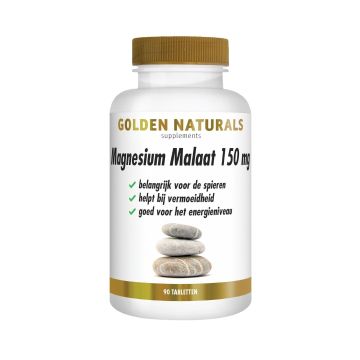 Golden Naturals Magnesium Malaat 150mg 90 Tabletten