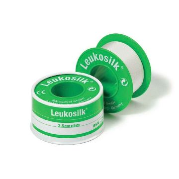 Leukosilk Hechtpleister 2,5 cm x 5 cm