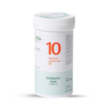 Schussler zout pfluger nr 10 Natrium Sulfuricum D6 400 Tabletten Glutenvrij