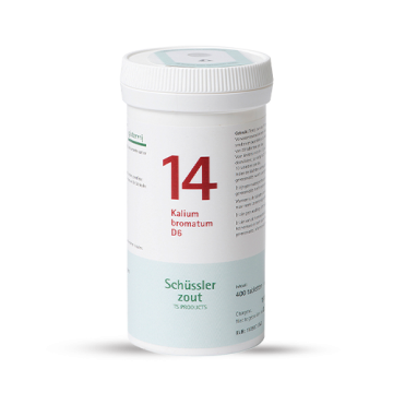 Schussler zout pfluger nr 14 Kalium Bromatum D6 400 tabletten Glutenvrij