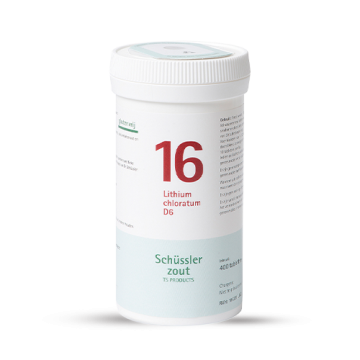 Schussler zout pfluger nr 16 Lithium Chloratum D6 400 tabletten Glutenvrij