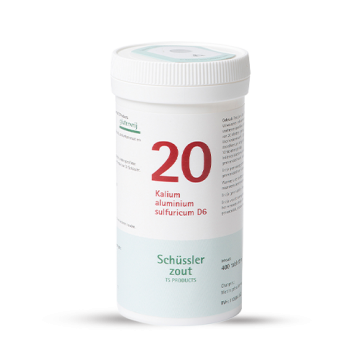 Schussler zout pfluger nr 20 Kalium Aluminium Sulfuricum D6 400 tabletten Glutenvrij