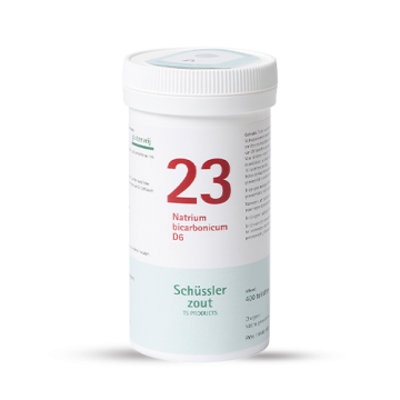 Schussler zout pfluger nr 23 Natrium bicarbonicum D6 400 tabletten Glutenvrij