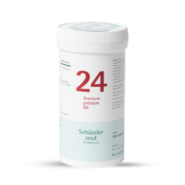 Schussler zout pfluger nr 24 Asenum Jodatum D6 400 tabletten Glutenvrij