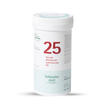 Schussler zout pfluger nr 25 Aurum Chloratum Natronatum D6 400 tabletten Glutenvrij