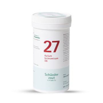 Schussler zout pfluger nr 27 Kalium Bichromicum D6 400 tabletten Glutenvrij