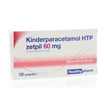 Healthypharm Kinderparacetamol zetpil 60mg 10 zetpillen