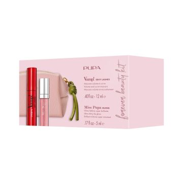 Pupa Milano Mini Pouch Roze met Mascara Sexy Lashes en Miss pupa Gloss301