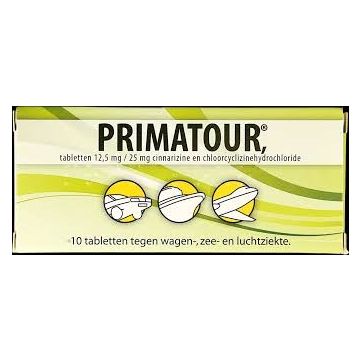 Primatour Reistablet 10 Tabletten Wagen, zee en luchtziekte.