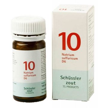 Schussler zout pfluger nr 10 Natrium Sulfuricum D6 100 Tabletten Glutenvrij Schussler zout pfluger nr 10 Natrium Sulfuricum D6 100 Tabletten Glutenvrij