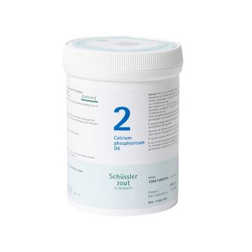 Schussler zout Pfluger nr 2 Calcium Phosphoricum D6 1000 Tabletten Glutenvrij