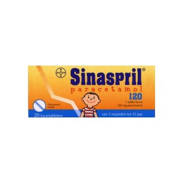 Sinaspril paracetamol 16 kauwtabletten