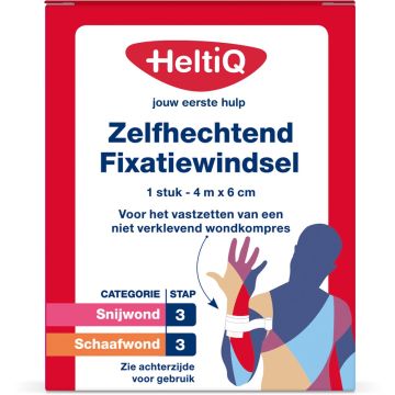 Heltiq Zelfhechtend Fixatiewindsel 4 m x 6 cm 1 st.