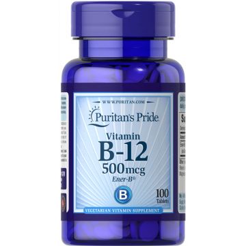 Puritan's Pride Vitamin B-12 500 mcg Ener-B 100 tabletten 1370